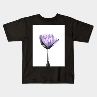 Water Lily Watercolor Painting Kids T-Shirt